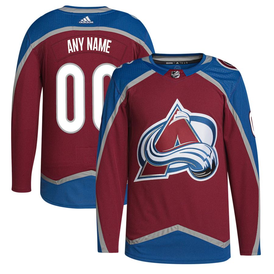 Men Colorado Avalanche adidas Burgundy Home Primegreen Authentic Pro Custom NHL Jersey->customized nhl jersey->Custom Jersey